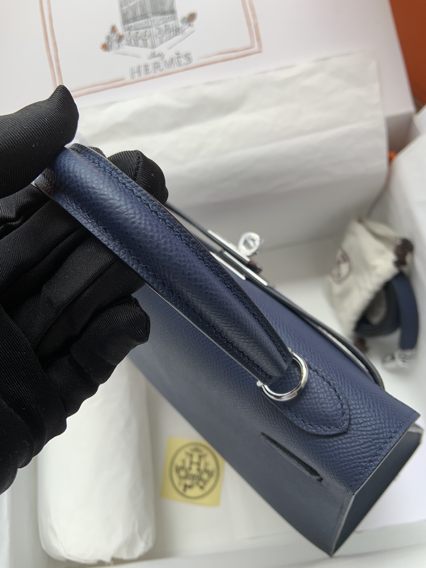 HERMÈS Kelly Silver-tone Hardware 25 28