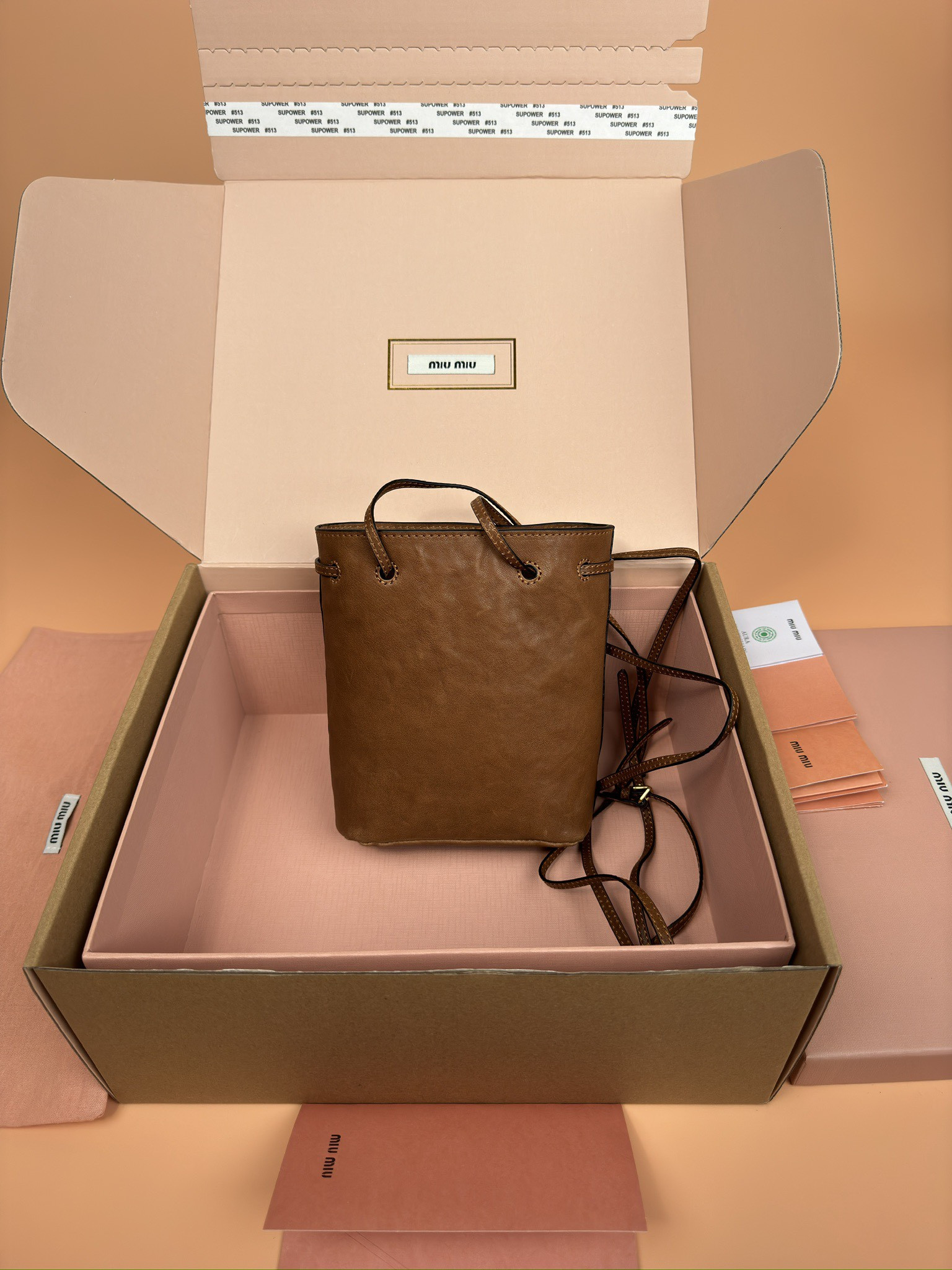 Miu Miu Nappa leather mini bag 17x14x6cm