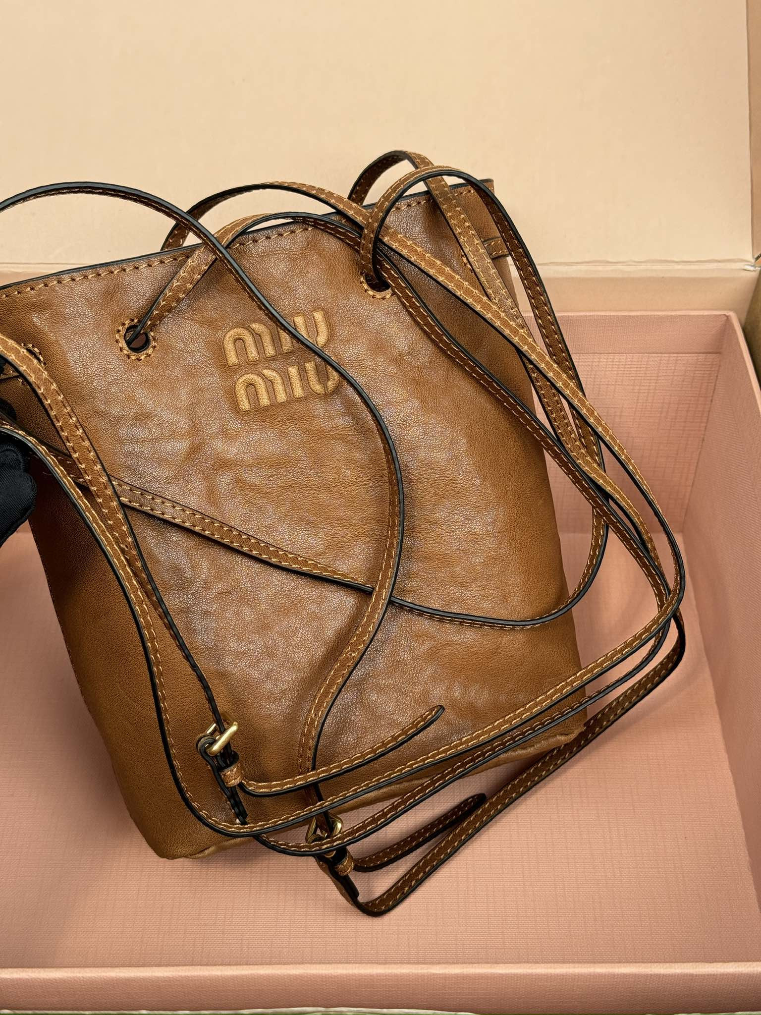 Miu Miu Nappa leather mini bag 17x14x6cm