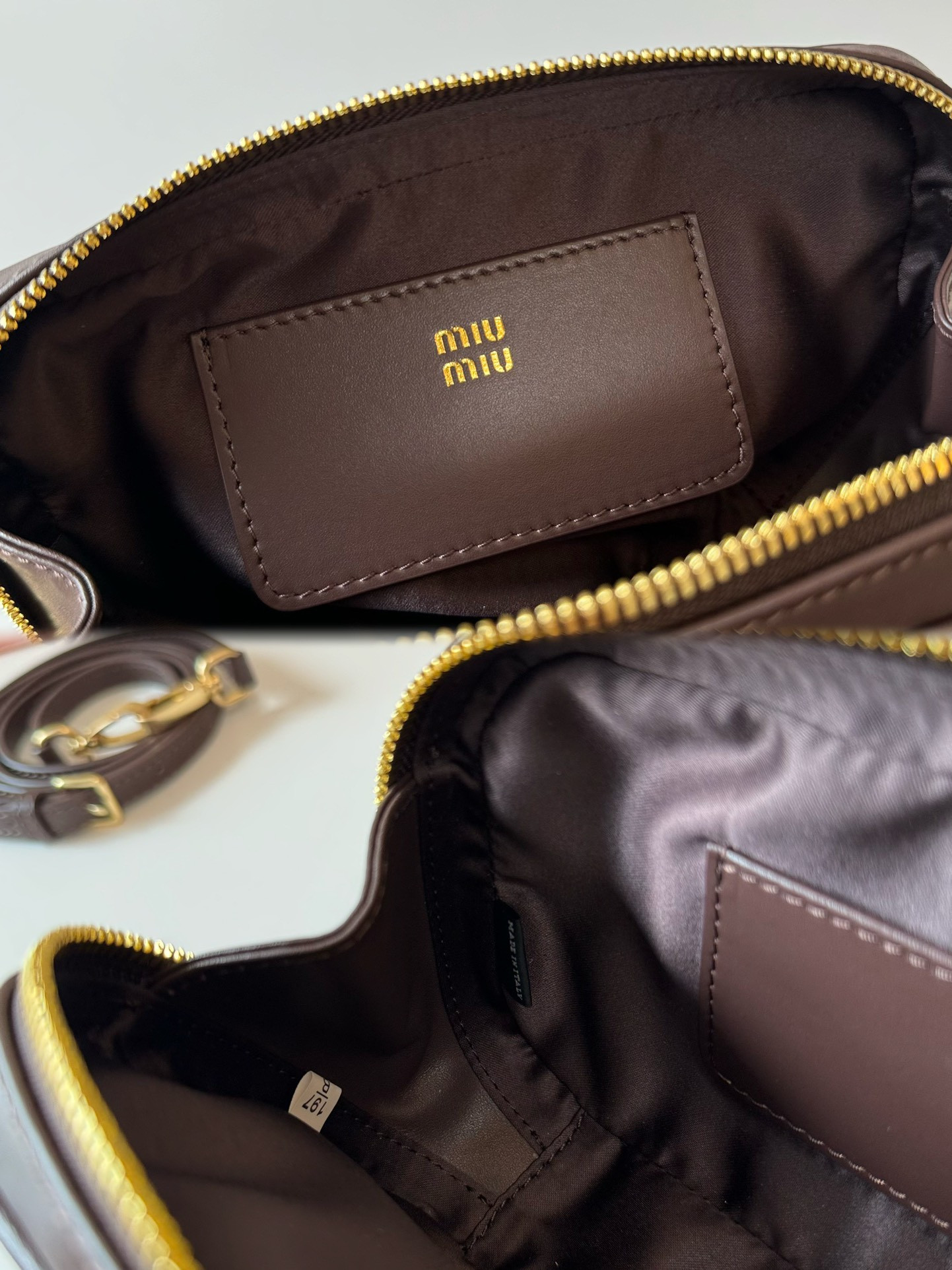 Miu Miu Arcadie leather mini-bag 19X10X5cm