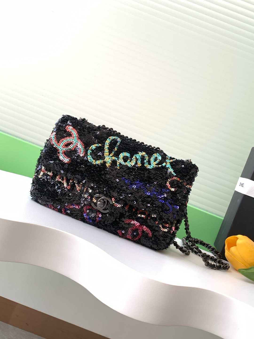 Ch*el flap bag 14x21x8cm