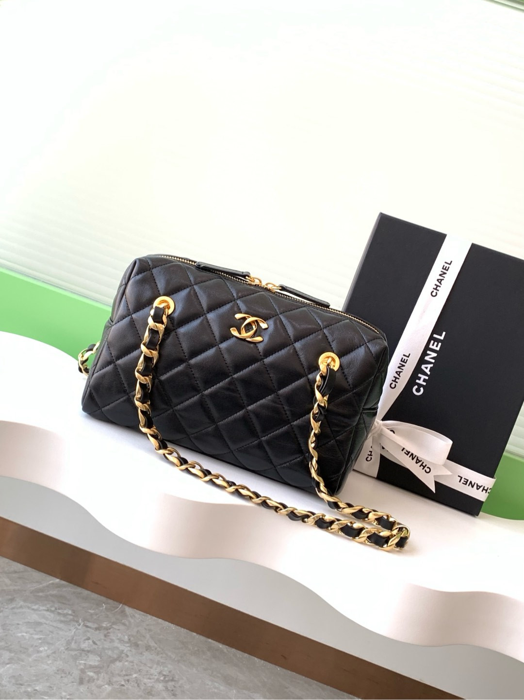 Ch*el bowling bag 15x25x11cm