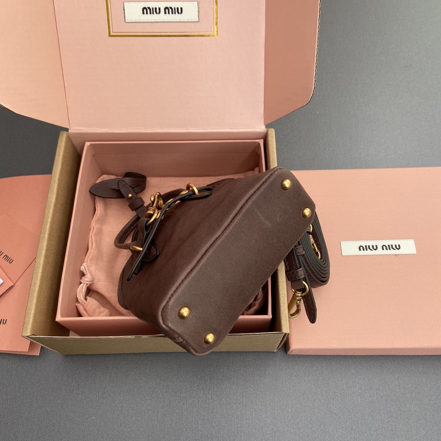 Miu Miu Aventure Nappa Micro Leather trick 9.5x12x2.5cm