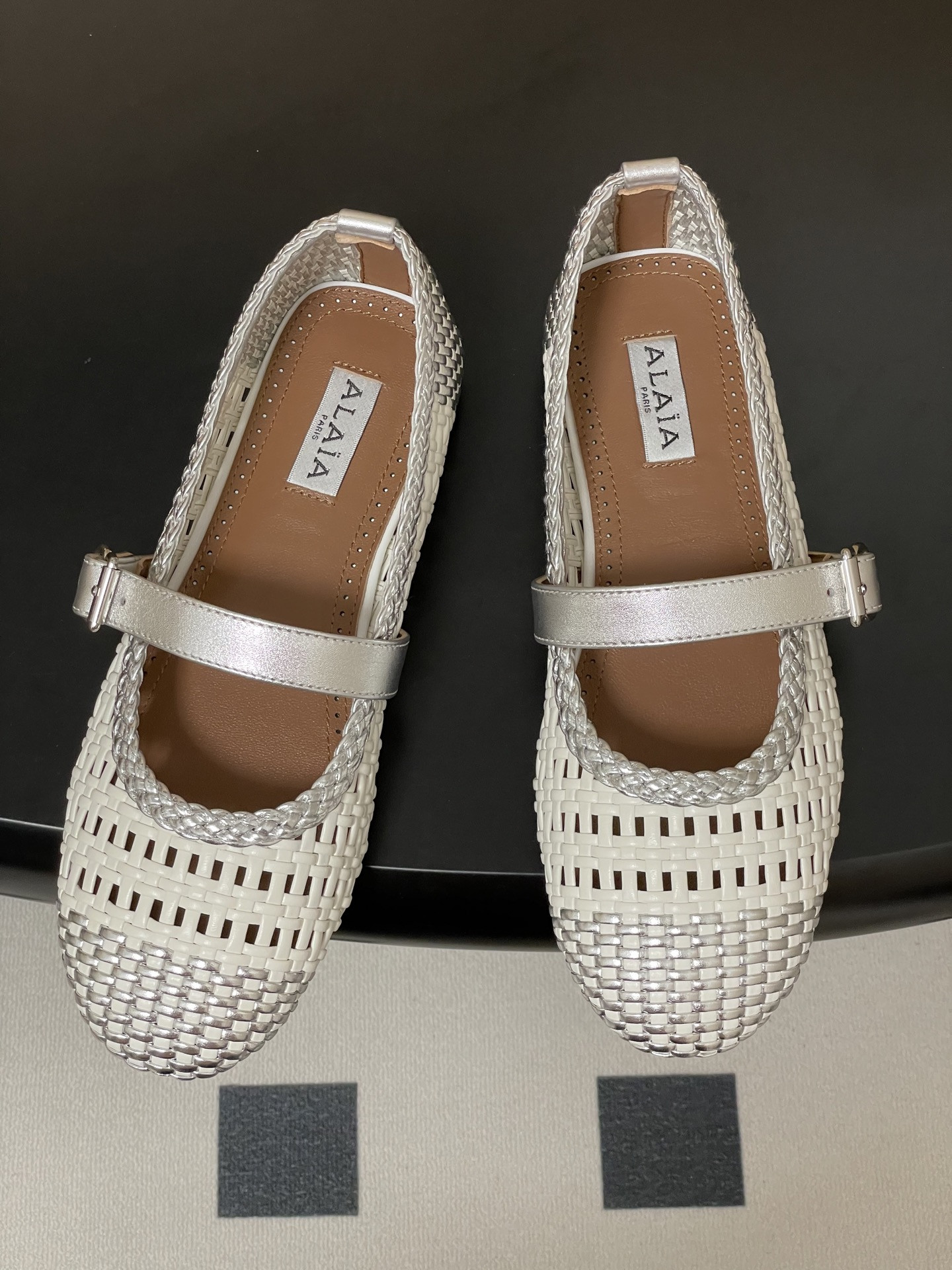 UA Alaïa Hollow Woven Mary Jane Flats(Customized Size 7-10 days production time)
