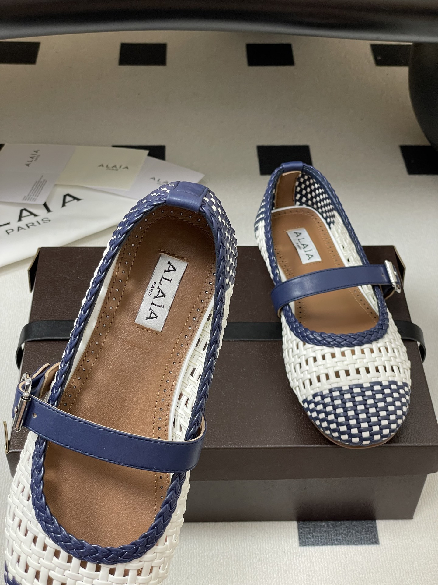 UA Alaïa Hollow Woven Mary Jane Flats(Customized Size 7-10 days production time)