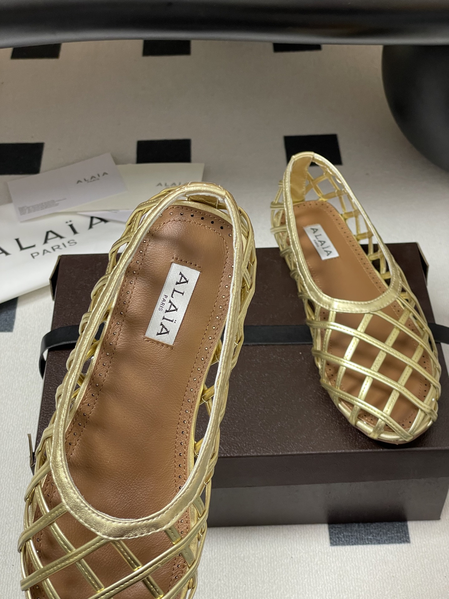 UA Alaïa CAGE BALLET FLATS(Customized Size 7-10 days production time)