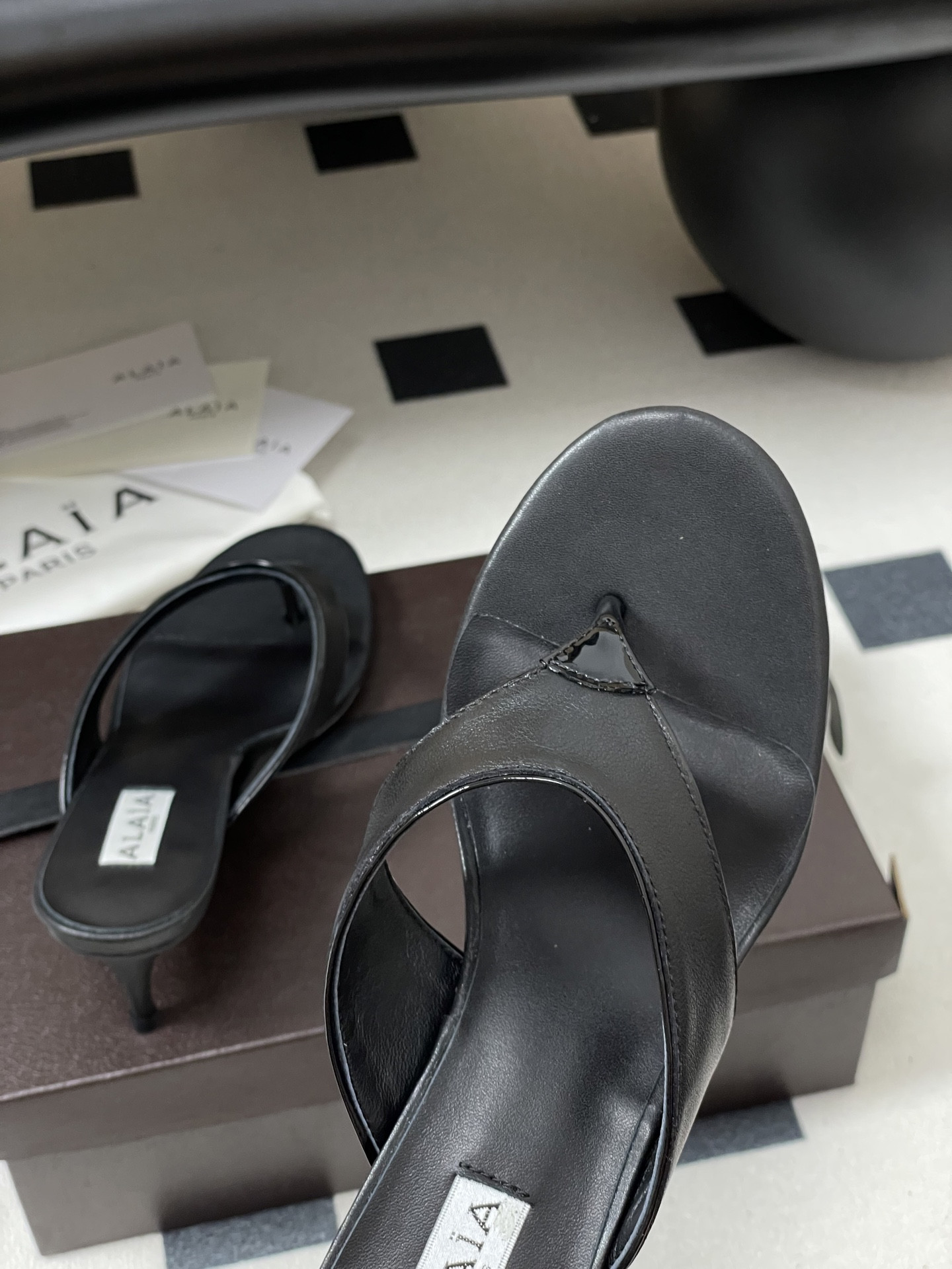 UA Alaia Triangle Flat Slides 5.5cm Heel(Customized Size 7-10 days production time)