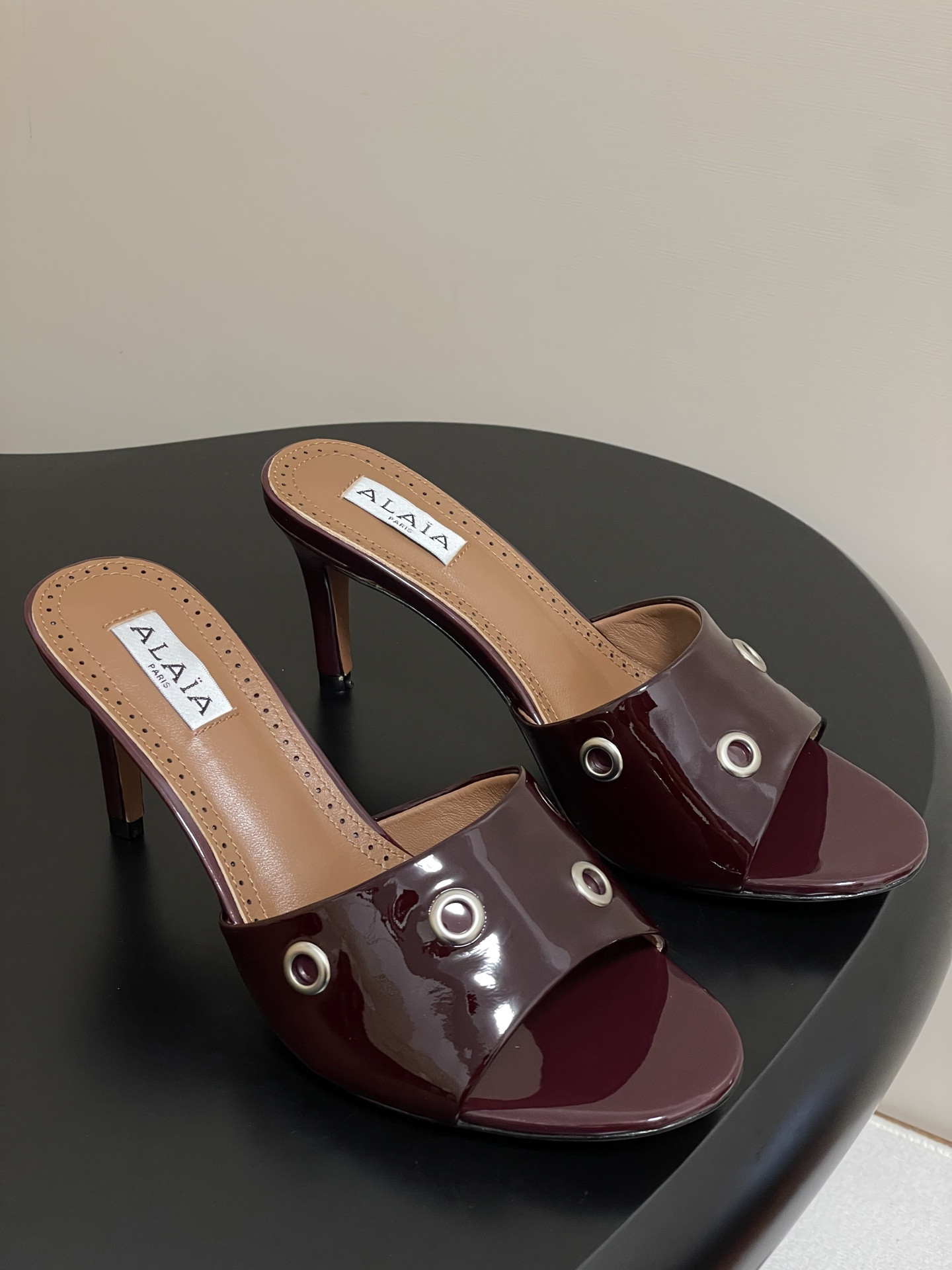 UA Alaia Ring Eyelets slippers 7cm Heel(Customized Size 7-10 days production time)