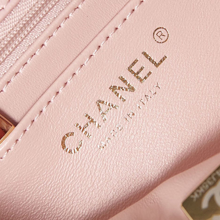 Ch*el mini flap with top handle